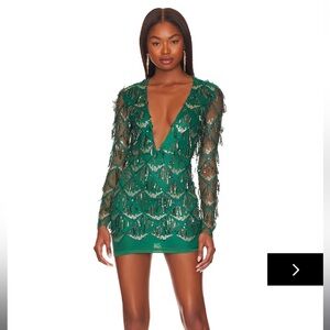 Superdown Nia Sequin Fringe Dress
